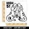 Tyrannosaurus Rex T-Rex Dinosaur Friends Can&#x27;t High Five Square Rubber Stamp for Stamping Crafting